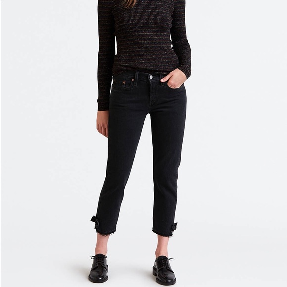 NWT Levi’s 501 Taper Cropped - Black - Picture 2 of 8